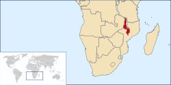 Malawi en Afrique (PNG)